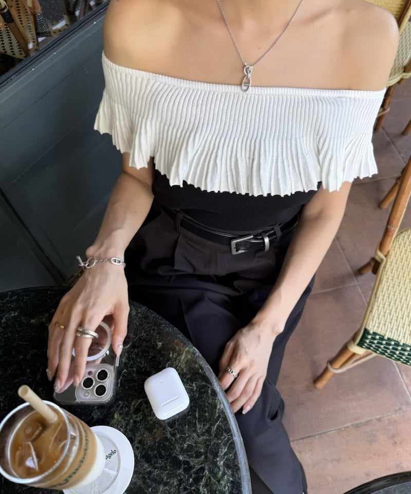 Bicolor Frills Tops | Admance Online Store