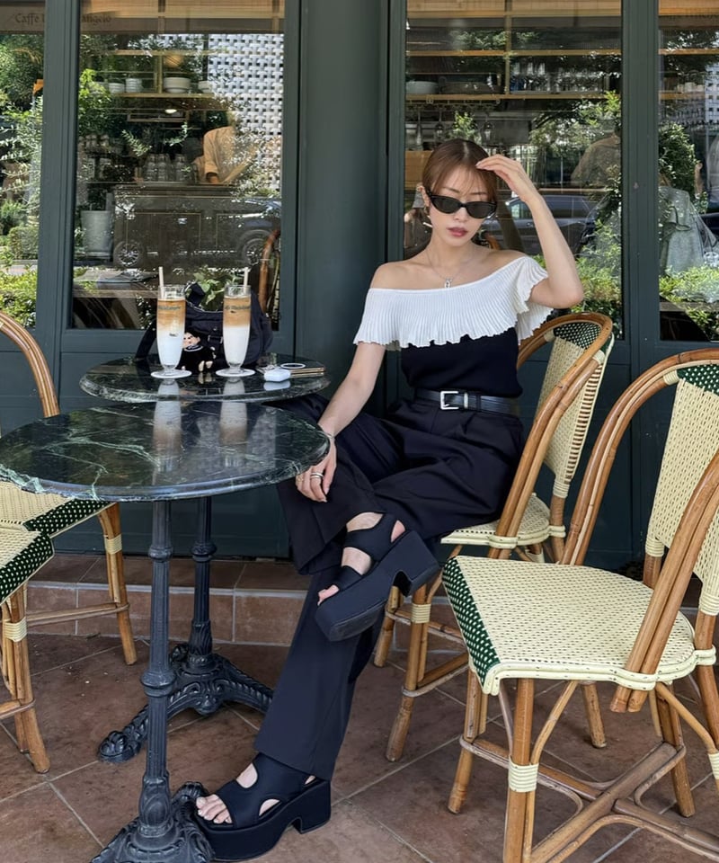 Bicolor Frills Tops | Admance Online Store