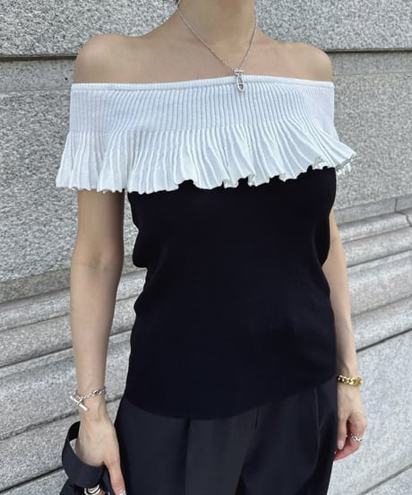 Bicolor Frills トップス