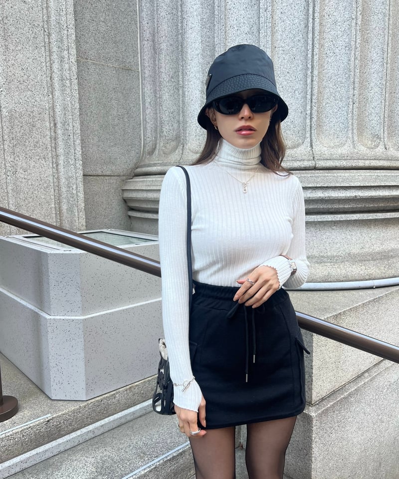 Rib Turtle Finger Knit | Admance Online Store 