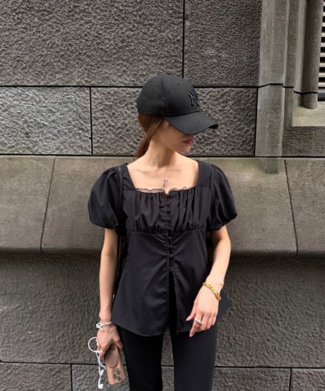 Puff Sleeve Slit BL