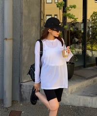 Sheer ロングTシャツ