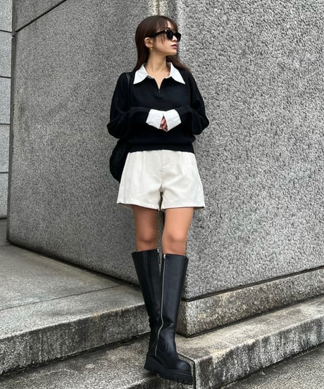 Bicolor Layered Knit