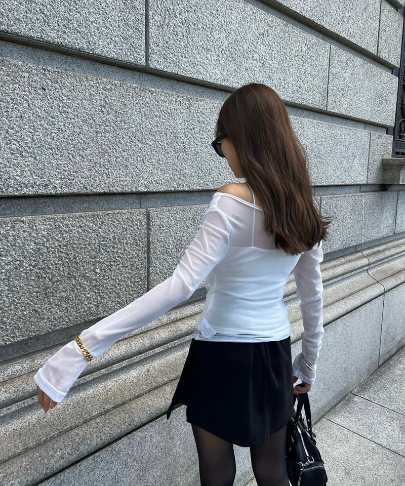 natsumi osawa トップス タックスリーブストライプトップス(カットソー・Tシャツ) | a.v.v(アー