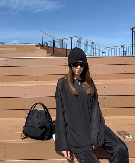 Sheer ロングTシャツ