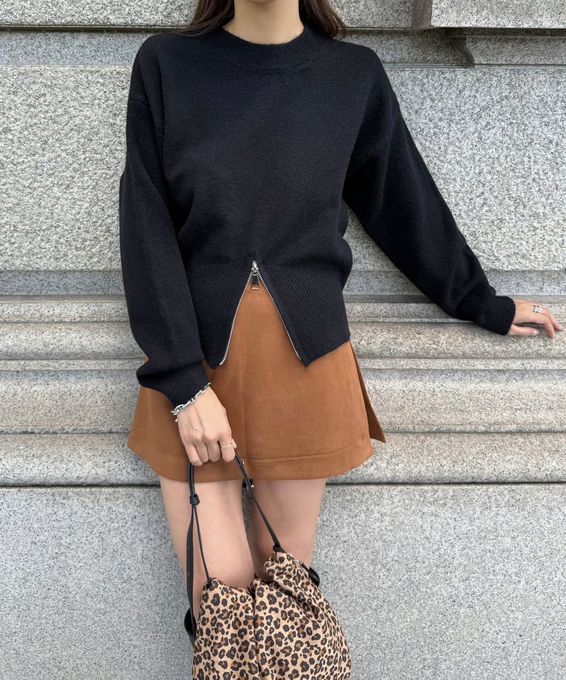Front Zip Knit Tops | Admance Online Store
