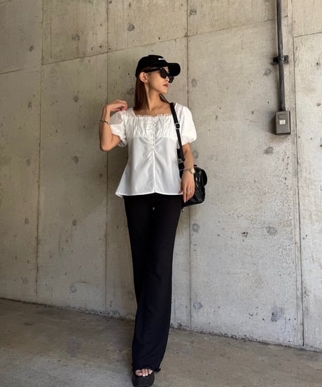 Puff Sleeve Slit BL
