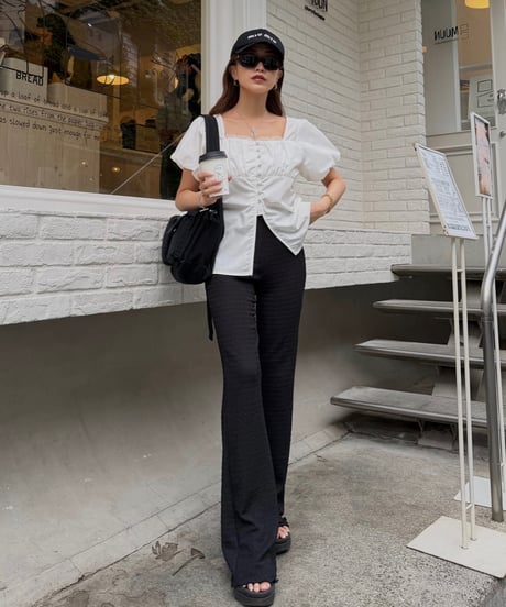 Puff Sleeve Slit BL
