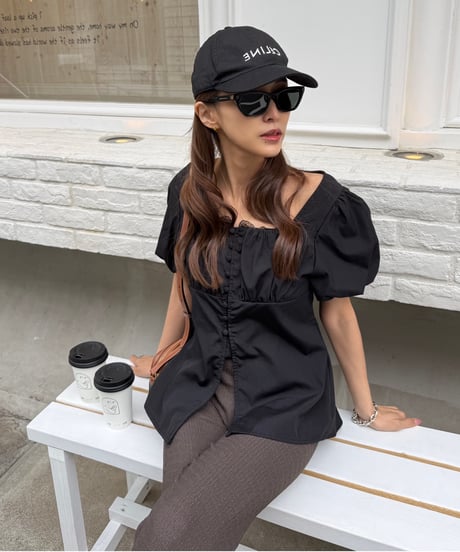 Puff Sleeve Slit BL