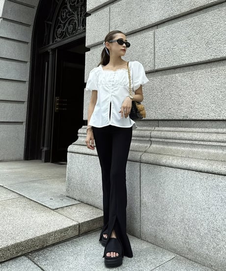 Puff Sleeve Slit BL