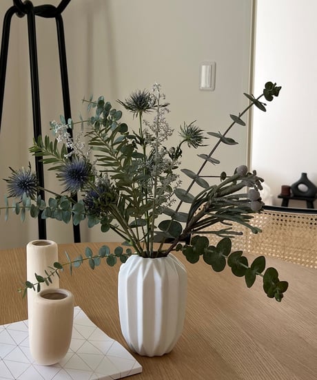 White Flower Vase