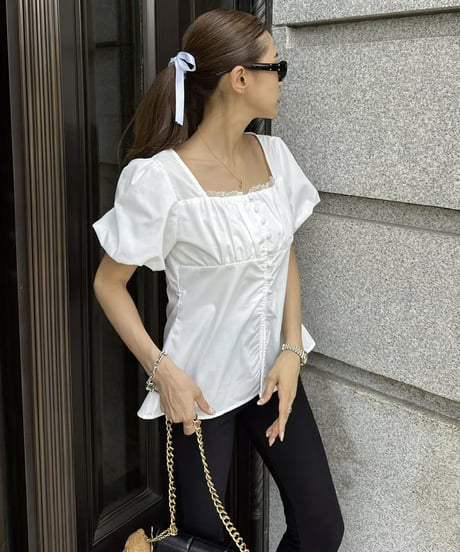 Puff Sleeve Slit BL