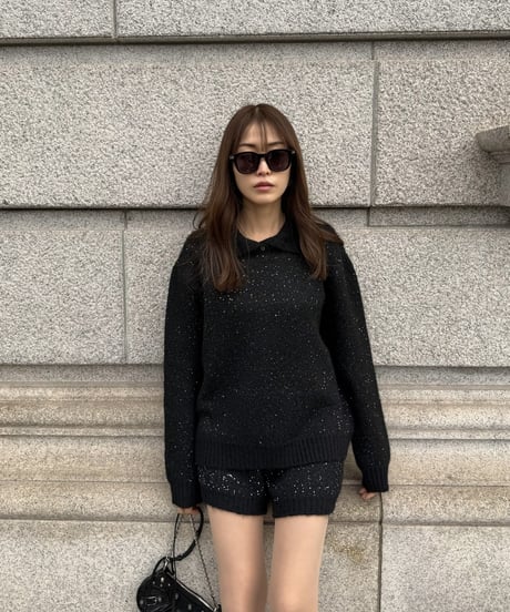 Spangle Collar Knit