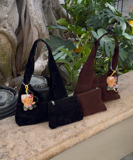 Suede Pouch Set Bag