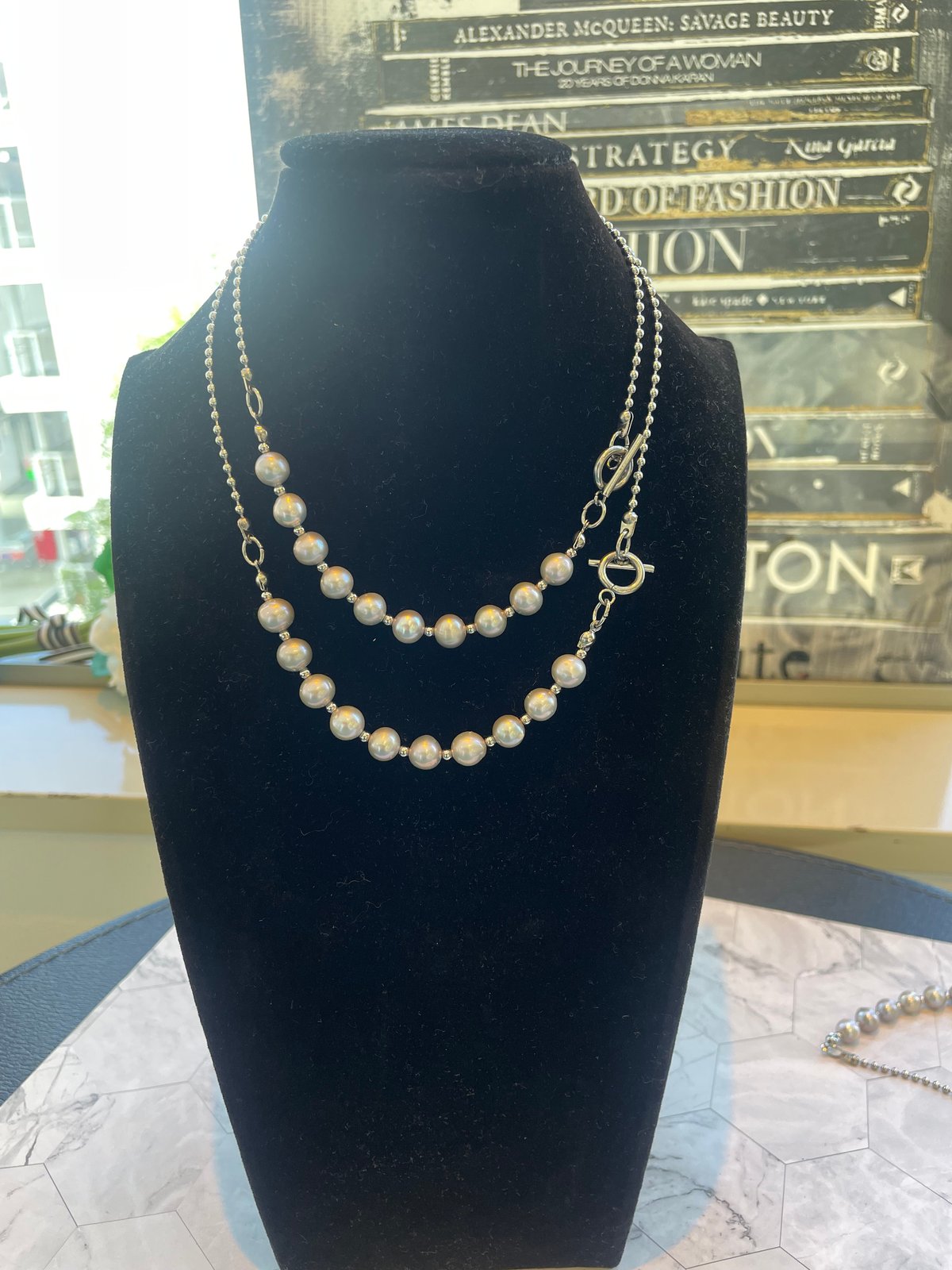 グレーパールネックレス | elicagioia