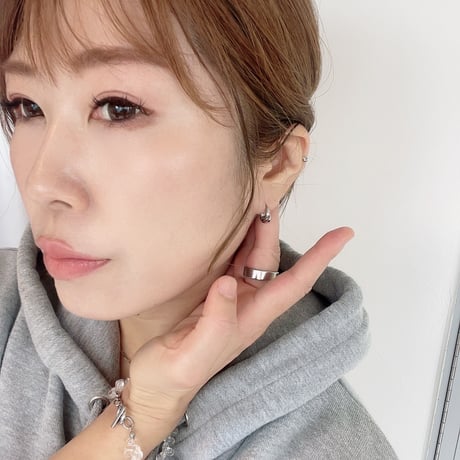 リフトアップピアス〈ドロップフープ〉