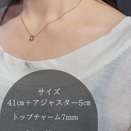 Highリフトアップネックレス【一粒ジルコニア】