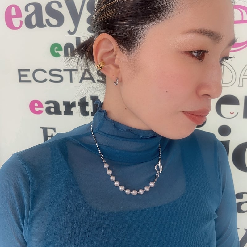 グレーパールネックレス | elicagioia