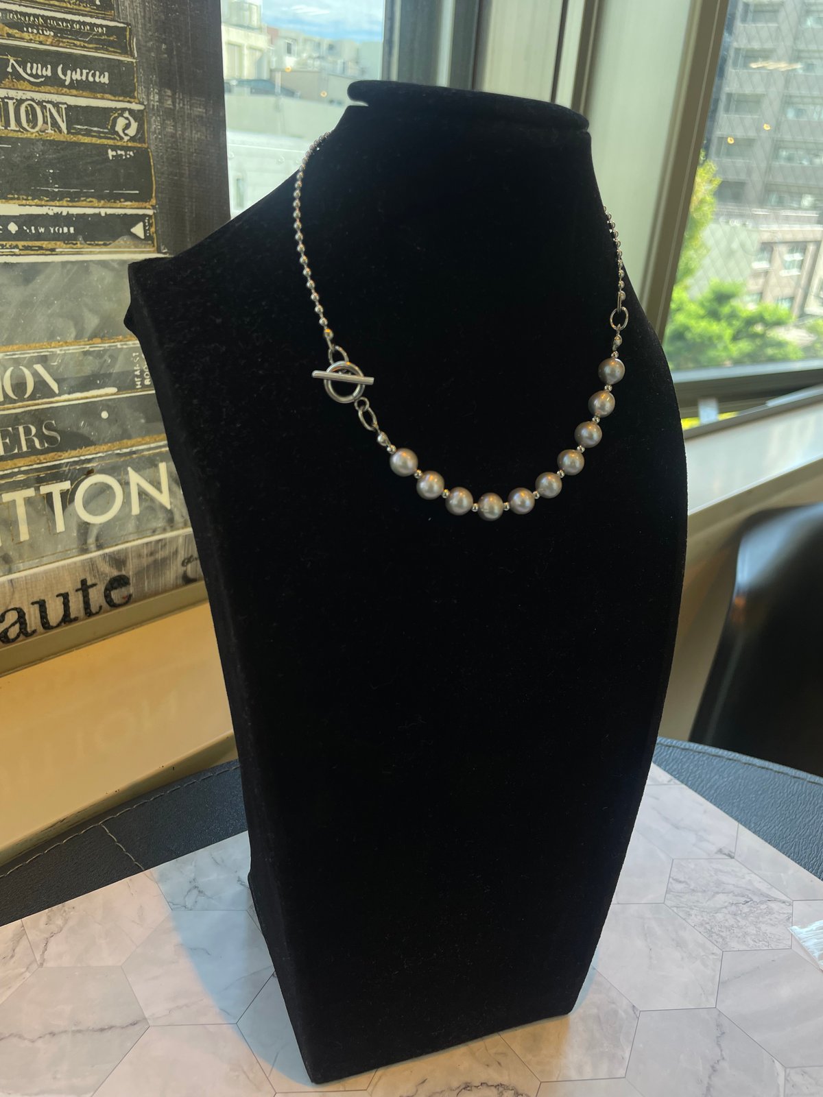 グレーパールネックレス | elicagioia