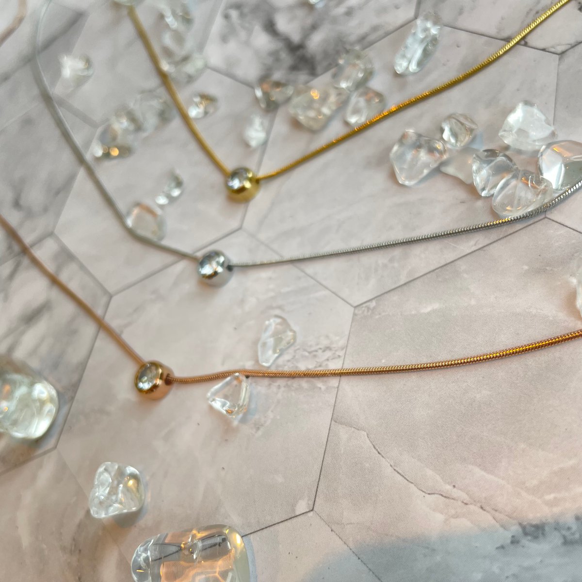 Highリフトアップネックレス【ワンストーンスネーク】 | elicagioia