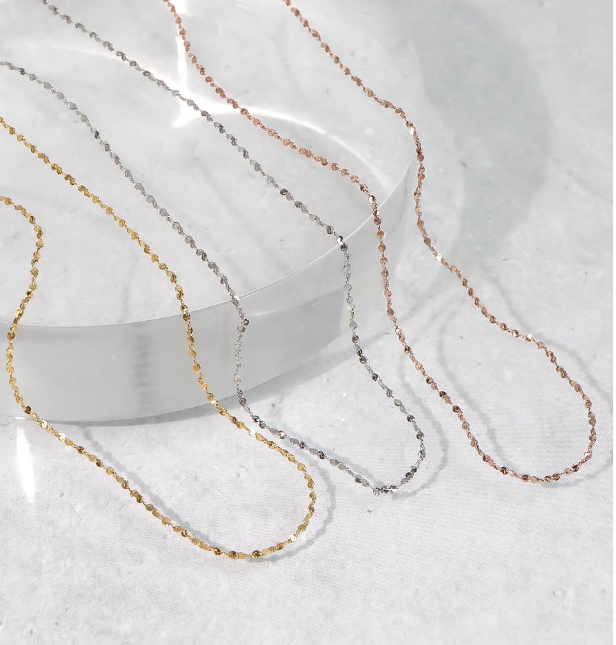 Highリフトアップネックレス【ペタルチェーン】 | elicagioia