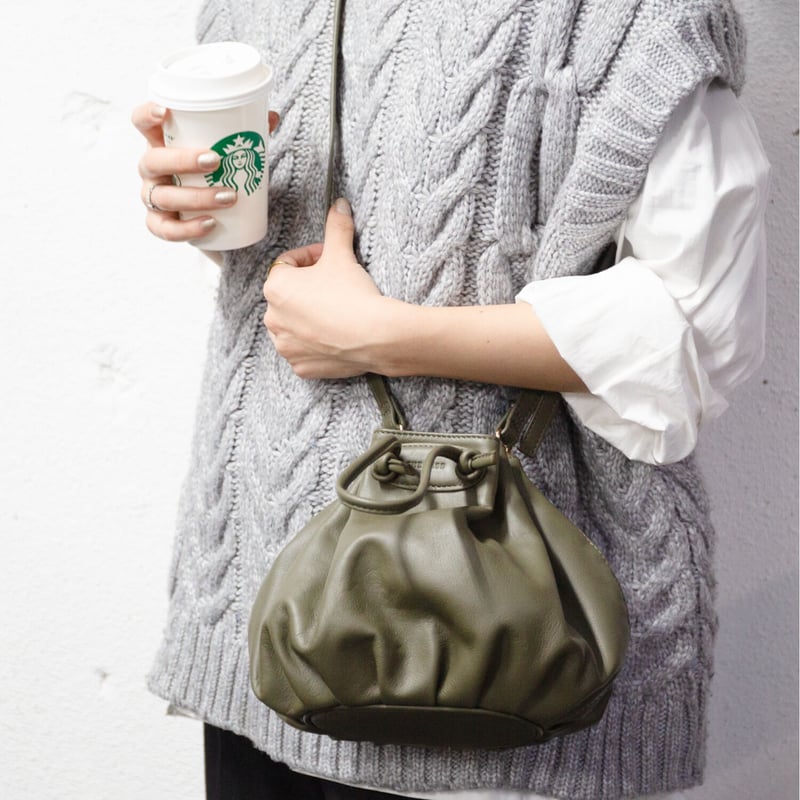 餃子のような ”2WAY 巾着バッグ” kinchaku mandoo bag | THE C