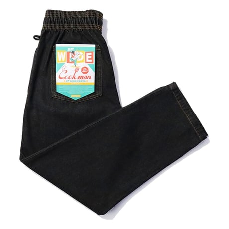 (クックマン)Cookman シェフパンツ セミワイド Chef Pants Semiwide Denim Black