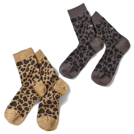 (ロトト)ROTOTO LEOPARD MINI CREW SOCKS R1418