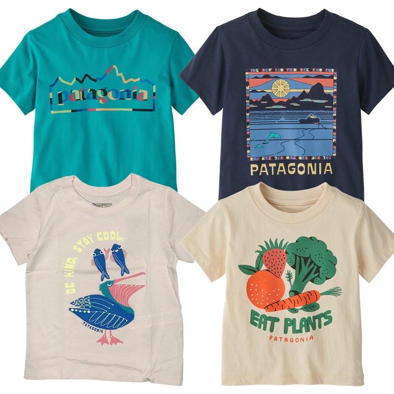 Patagonia パタゴニアキッズＴシャツ S 130cm 3点セット キッズ・ロングスリーブ・グラフィック・Tシャツ 62274