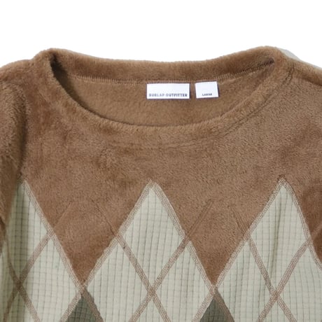 (バーラップアウトフィッター)Burlap Outfitter ARGYLE FLEECE CREW TOP