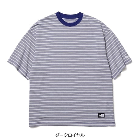 (ニューエラ)NEW ERA 半袖 オーバーサイズド コットン Tシャツ Micro Border