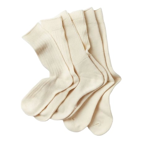 (ロトト)ROTOTO ORGANIC DAILY 3 PACK CREW SOCKS R1123