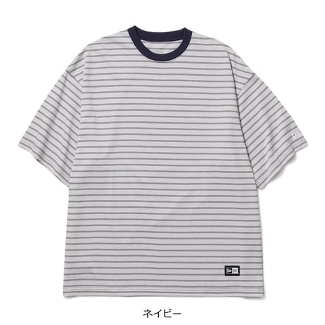 (ニューエラ)NEW ERA 半袖 オーバーサイズド コットン Tシャツ Micro Border