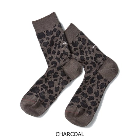 (ロトト)ROTOTO LEOPARD MINI CREW SOCKS R1418