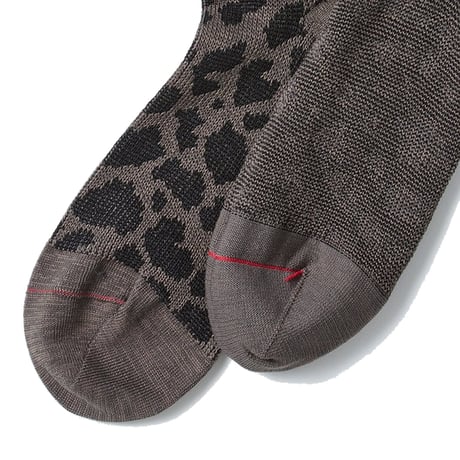 (ロトト)ROTOTO LEOPARD MINI CREW SOCKS R1418