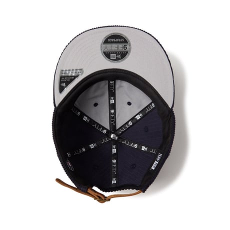 (ニューエラ)NEW ERA RC 9FIFTY レザーストラップ Corduroy コーデュロイ ニューヨーク・ヤンキース ネイビー
