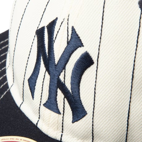 (ニューエラ)NEW ERA RC 59FIFTY フラットバイザー MLB Heritage Collection ニューヨーク・ヤンキース クーパーズタウン クロームピンストライプ