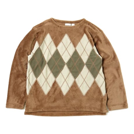 (バーラップアウトフィッター)Burlap Outfitter ARGYLE FLEECE CREW TOP