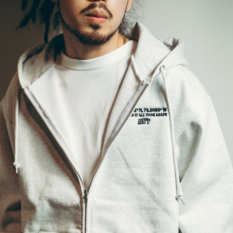 Where It All Took Shape Zip Hoodie / Ash | AIN'