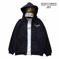 Where It All Took Shape Zip Hoodie / Black