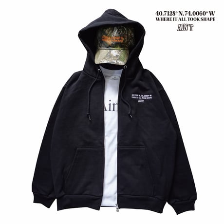 Where It All Took Shape Zip Hoodie / Black