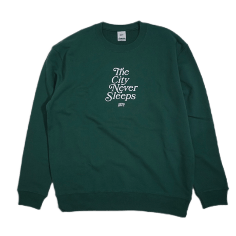 The City Never Sleeps Crewneck Green