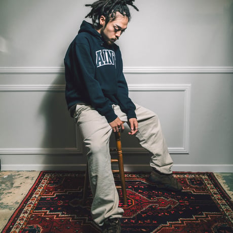 AIN’T Varsity Logo Hoodie 【NAVY】