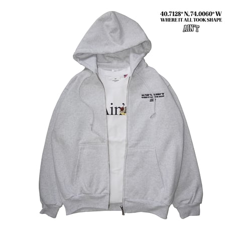 Where It All Took Shape Zip Hoodie / Ash