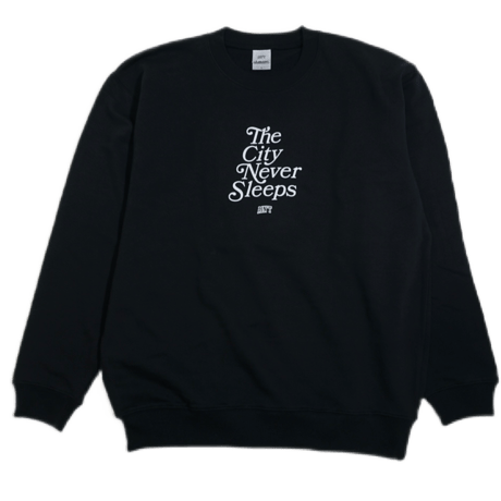 The City Never Sleeps Crewneck Black