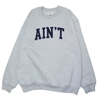AIN’T Varsity Logo SWATER 【Ash】