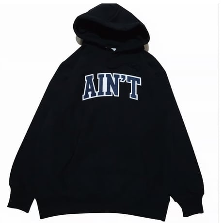 AIN’T Varsity Logo Hoodie 【Black】