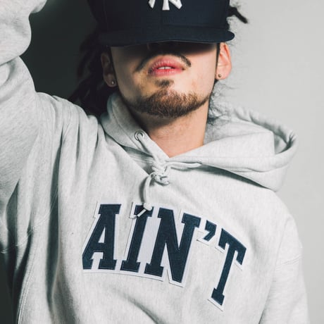 AIN’T Varsity Logo Hoodie 【Ash】