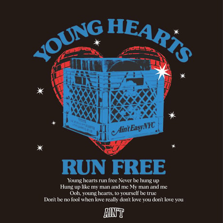 Young Hearts Run Free Tee / Black