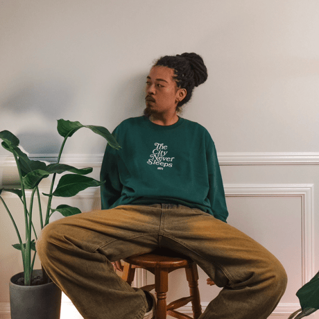 The City Never Sleeps Crewneck Green
